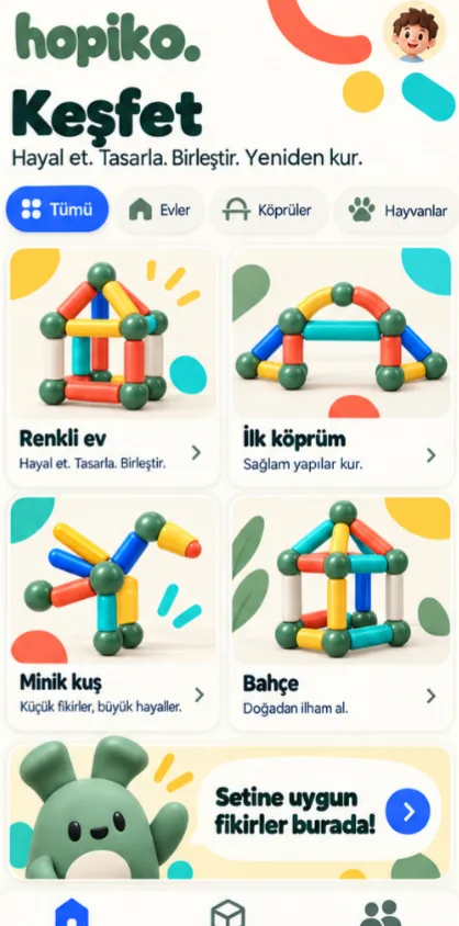 Hopiko Play keşfet ekranı