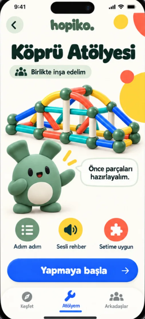 Köprü Atölyesi görev ekranı