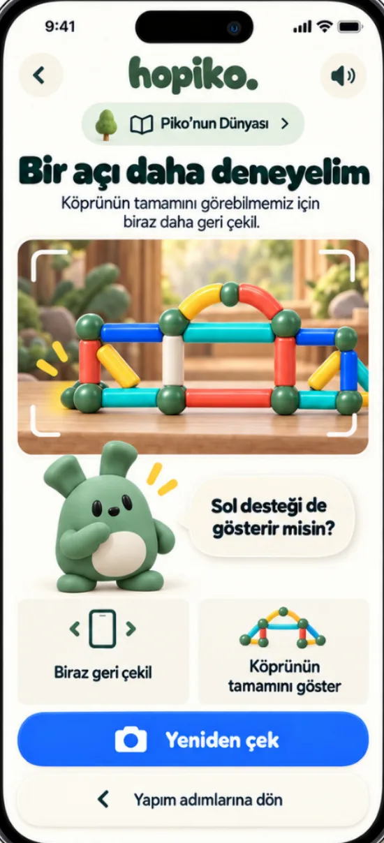 Bir açı daha deneyelim ekranı: sol desteği de gösterir misin?