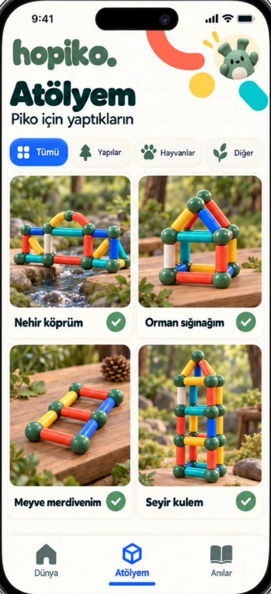 Atölyem ekranı: Piko için yaptıkların