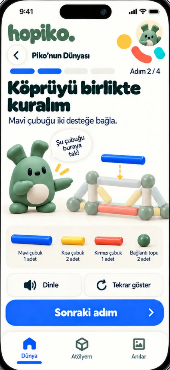 Köprüyü birlikte kuralım ekranı