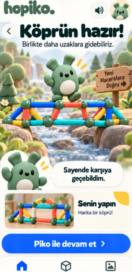 Oyun ekranı: köprün hazır