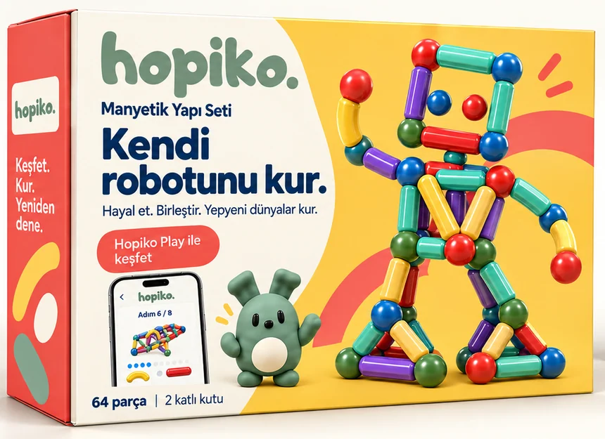 Hopiko Robot temalı kutu konsepti